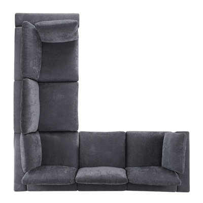 Modern Module L-Shaped Sectional Corner Sofa,5-Seat Sofa,Customizable Modular Couch, Chenille