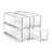 Sorbus Small Clear Stackable Storage Drawers – 4-pack Plastic Organizer Bins With Handles 