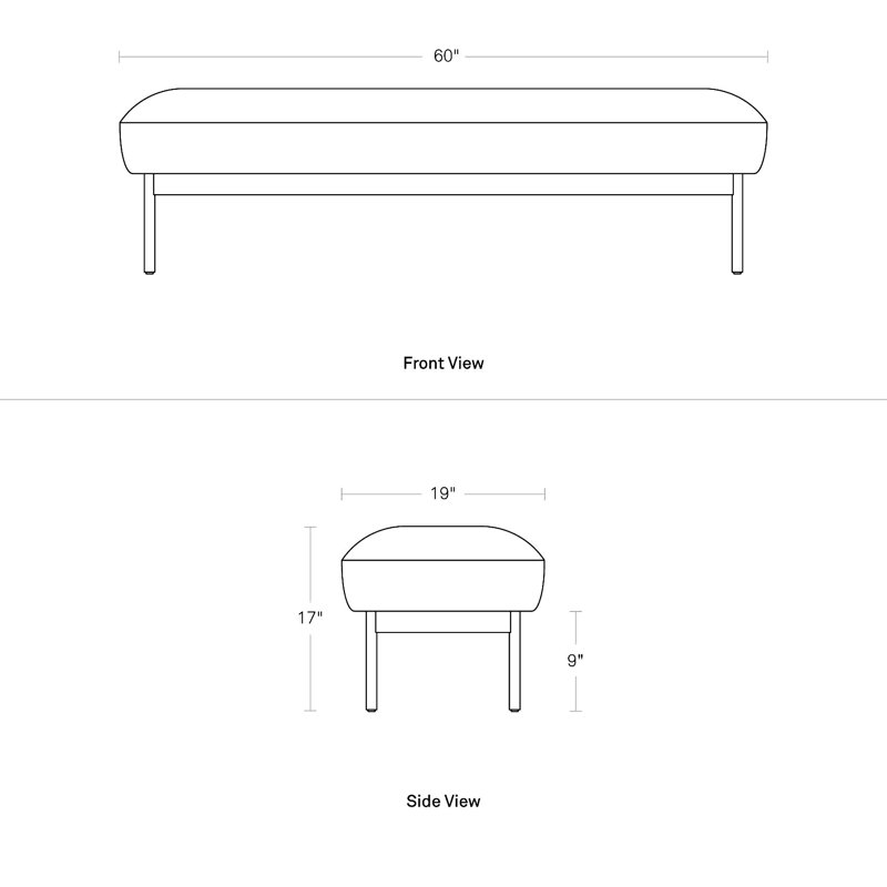 Puff Upholstered Bench
