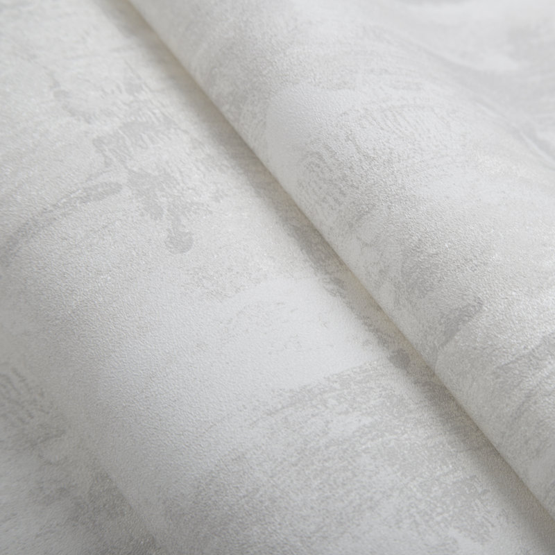 Abstract Metallic Wallpaper Roll, White