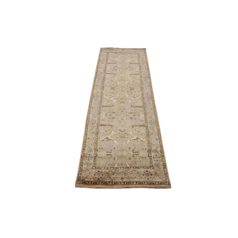 Tapis de couloir 6x18 brun clair Oushak