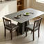 Chaises de salle à manger confortables, lin en bois d'hévéa, ensemble de cuisine moderne compact