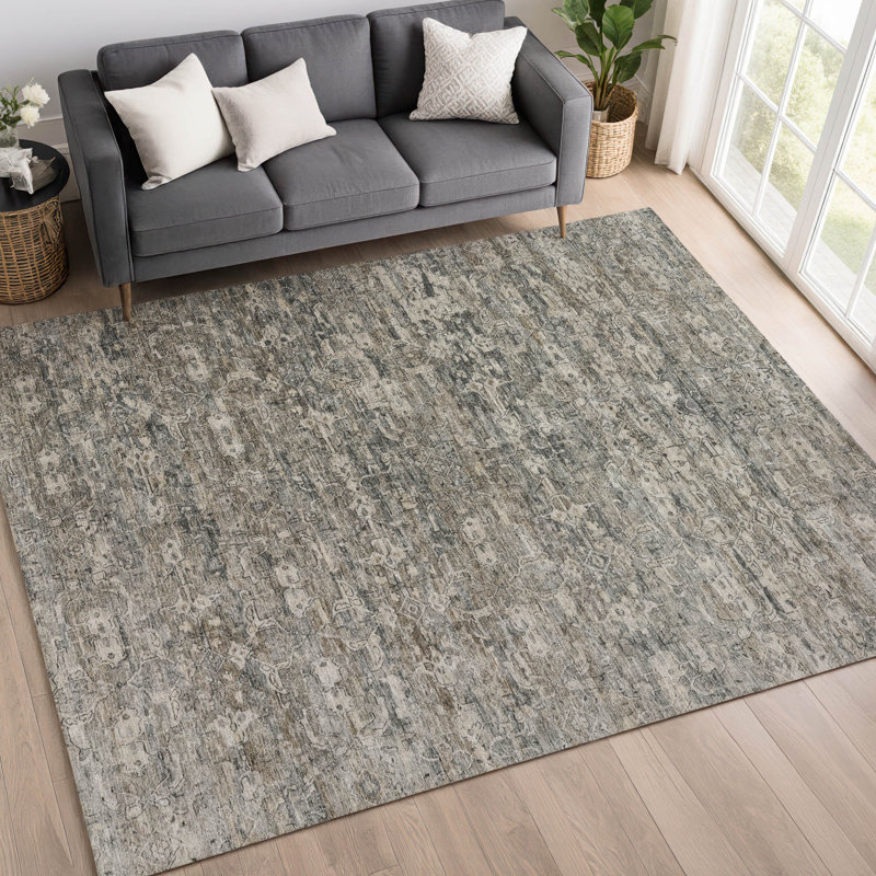 Tapis ikat intérieur / extérieur lavable à la machine Chantille ACN2324, Rectangle 5 pi x 7 pi 6 po