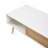 41.34" Rattan Coffee Table, Sliding Door For Storage, Solid Wood Legs, Modern Table For Living Room,White