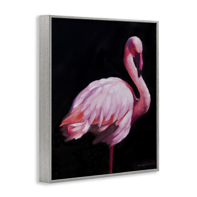 Elegant & Exotic Flamingo Framed Giclee, design by James Corwin