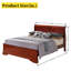 Élégant grand lit traditionnel en cappuccino - Design intemporel, mobilier de chambre durable et élégant - Assemblage facile-63829081