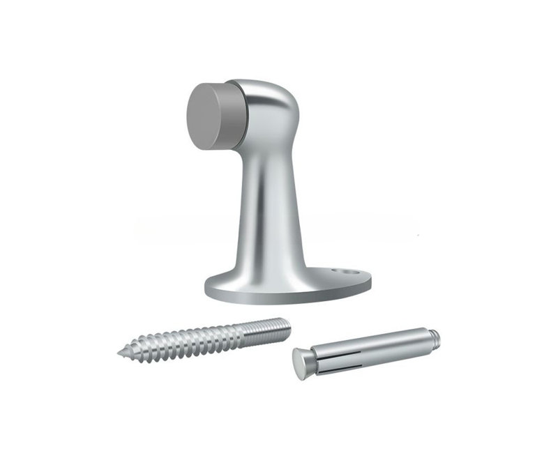 Deltana FDB278U26 Floor Door Bumper 2-7/8", Solid Brass in Polished Chrome, Polished Chrome