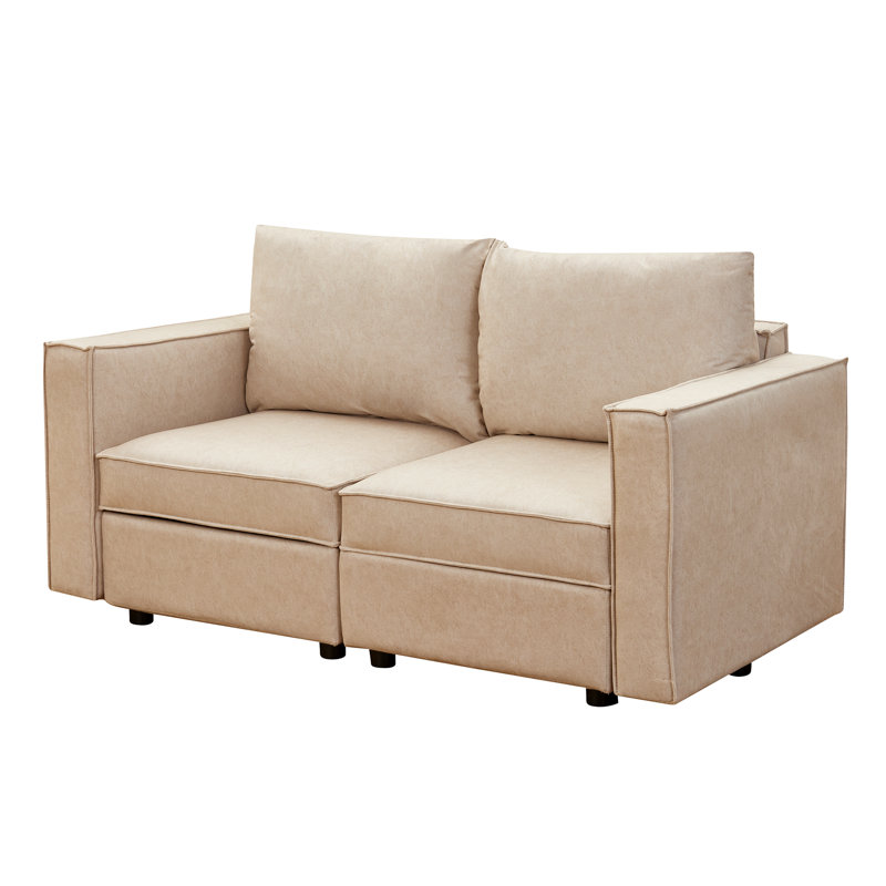 Canapé modulaire rembourré 2 pièces avec rangement Dulvert