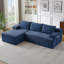 Canapé modulaire en L avec siège profond, sans assemblage requis, canapé modulaire pour salon, chambre à coucher, appartement, bleu-1802906107-1802906111