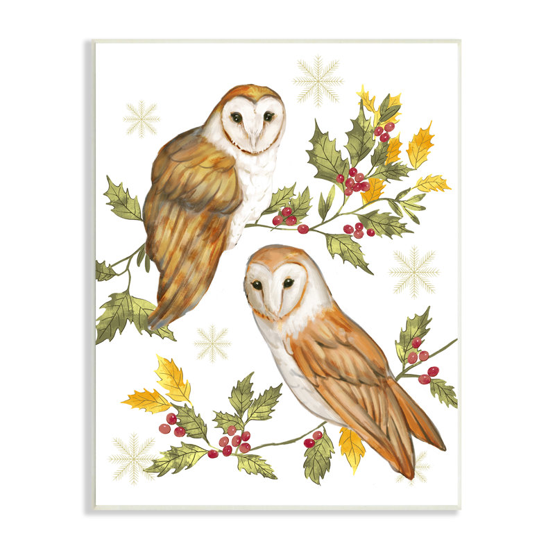 Peacely Barn Owl, H 15 po x l 10 po x P 0,5 po, Sans cadre