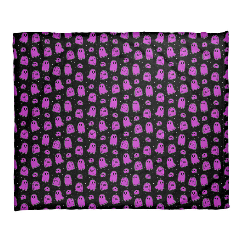 Couverture polaire Katelyn Elizabeth, l 52,5 po x L 62,5 po, Noir / mauve