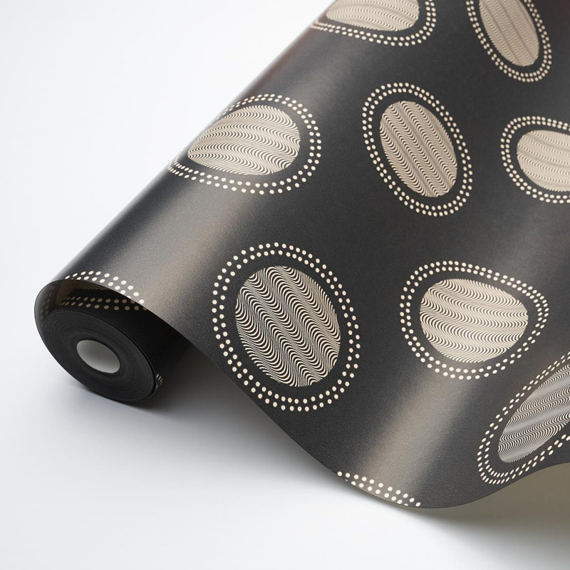 Schumacher x Neisha Crosland Watermark Wallpaper, Powder Gray