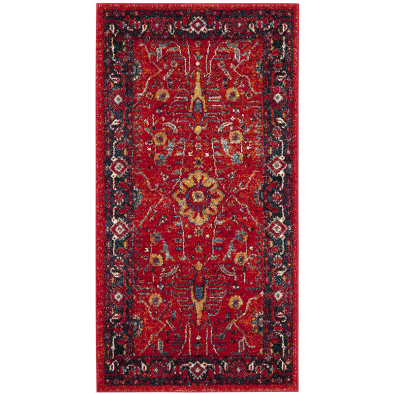 Tapis performance oriental rétro Hamadan, Rectangle 2 pi 7 po x 5 pi
