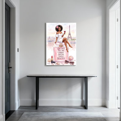 Flacon de parfum, Tour Eiffel, Paris, Toile tendue, Ensemble de 1
