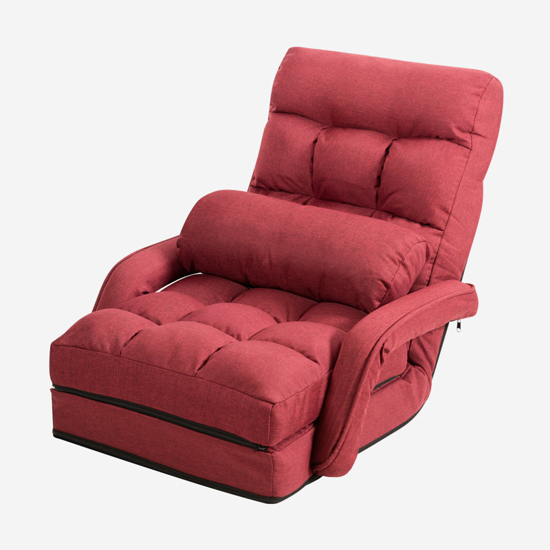 Chaise longue inclinable Kellems, Rouge, Rouge