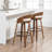 Modern 2-Piece Swivel Barstool Set In Warm Walnut-120155845-120155838