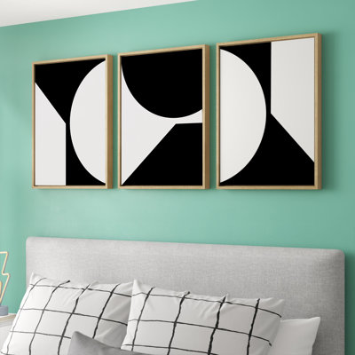 "Minimal Max Mod" par The Creative Bunch Studio, ensemble d'art mural sur toile encadrée