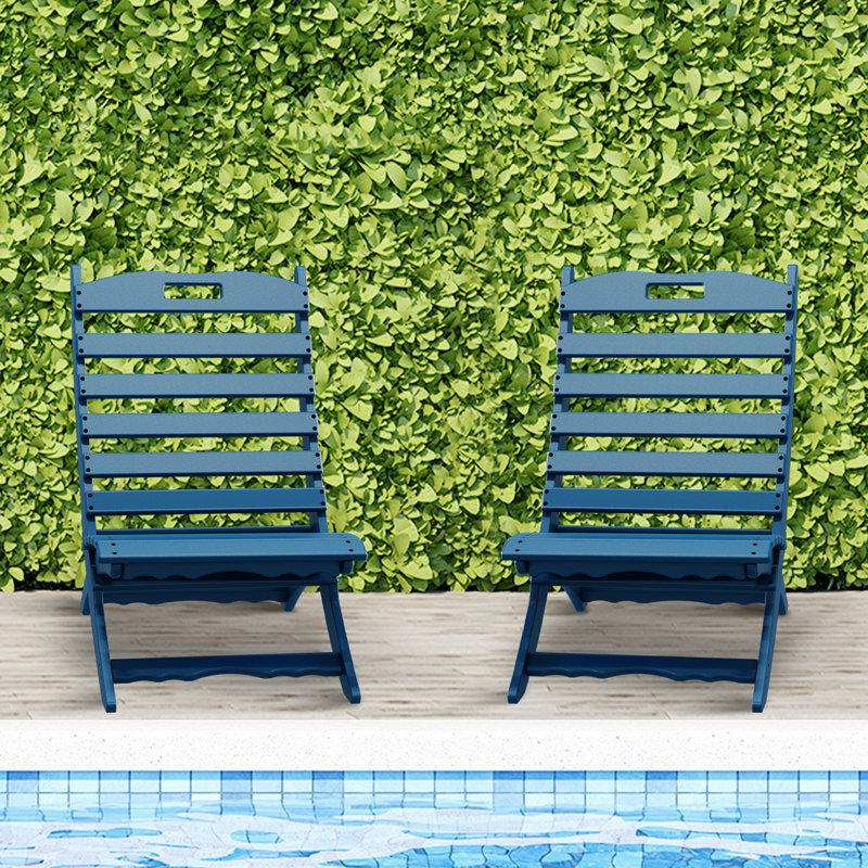 Chaises Adirondack pliantes pour l'extérieur, Bleu