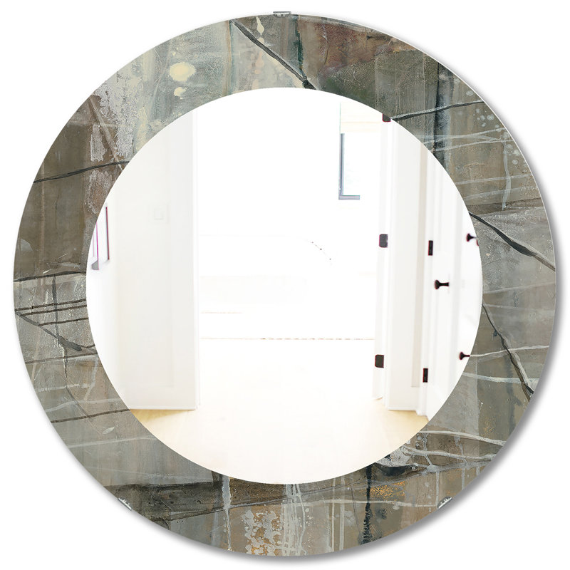 Miroir mural abstrait, H 31,5 po x l po