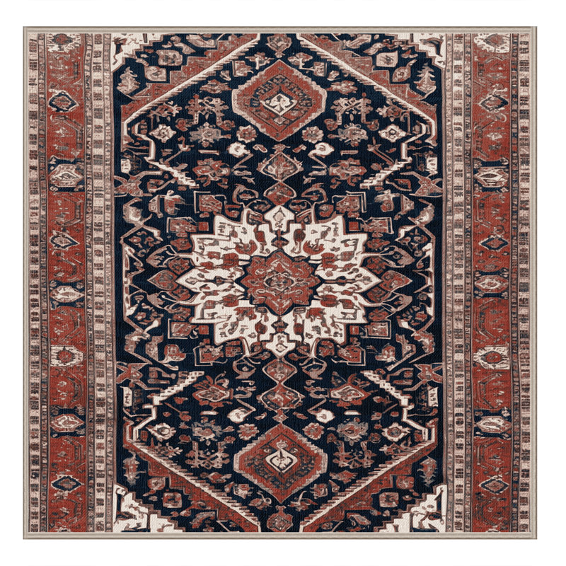 Tapis brun lavable à la machine, Carré 3 pi