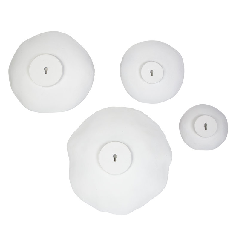 Matte White Christmas Winter Sculpture Bowls Set