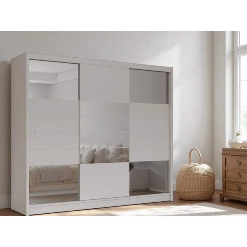 Manufactured Wood Wardrobe, Beige
