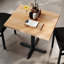 Plateau de table rectangulaire en bois massif avec base en X-1832549401-1832549396-1832549403