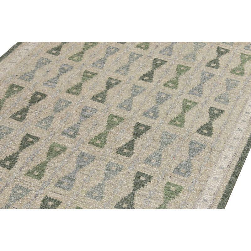 Scandinavian Wool Geometric Area Rug, Rectangle 14' x 20'