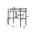 Senon Silver & Black Finish Twin Loft Bed W/Desk
