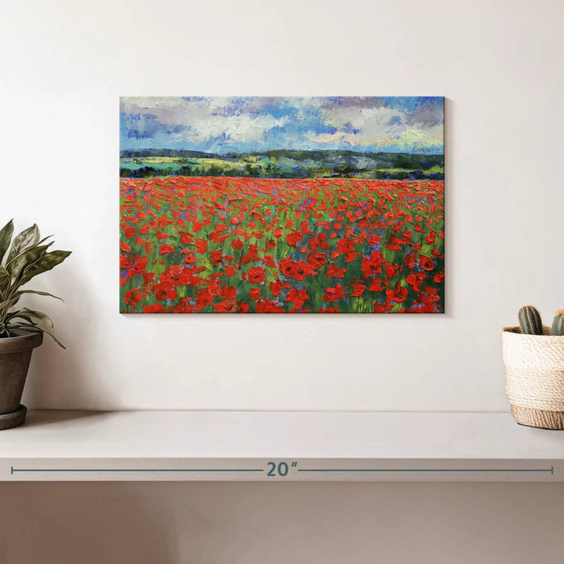 Coquelicot Alvord, H 8 po x l 12 po