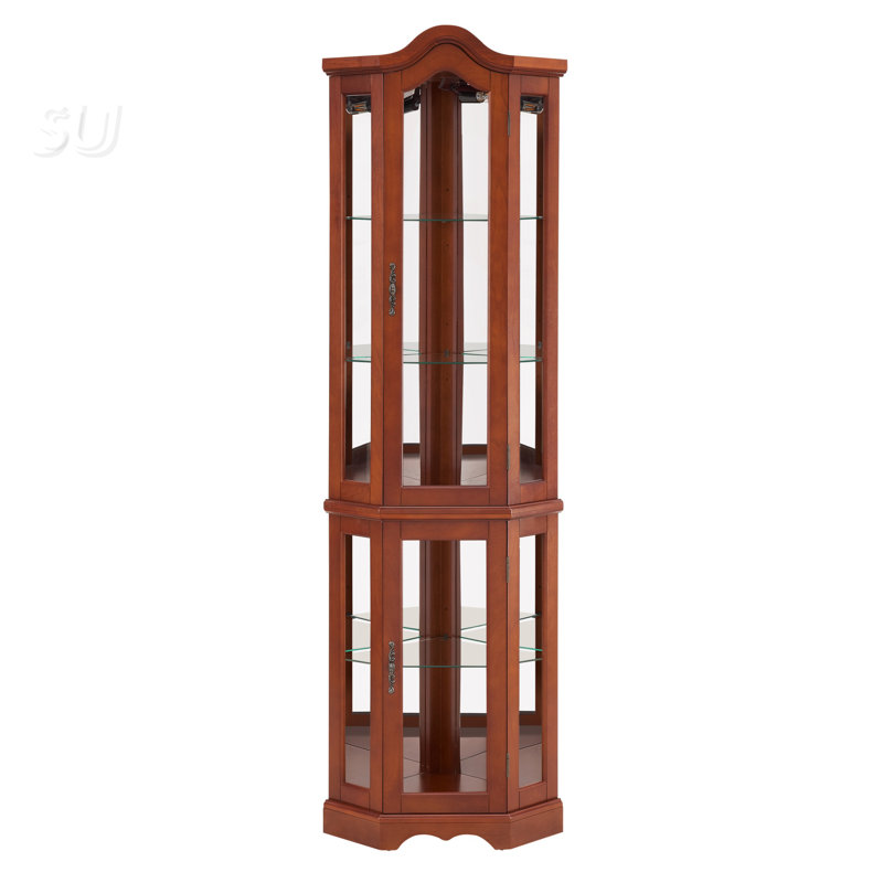 Armoire de coin avec finition en noyer