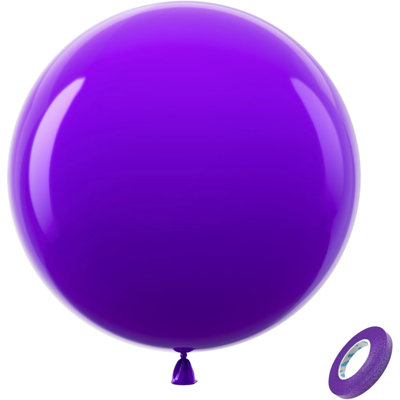 Ballons géants mauves foncés 36 pouces - paquet de 8 gros ballons mauves ronds pour la remise des diplômes de mariage