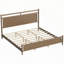 Lit plateforme en bois de style moderne du milieu du siècle avec tête de lit à cadre ouvert-926123468-926123469