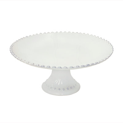 Assiette à pieds 11,25 po Pearl, blanc