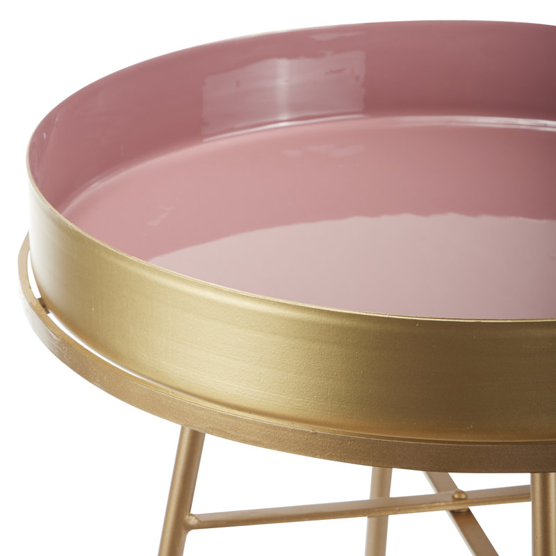 Table de bout Tray, Rose