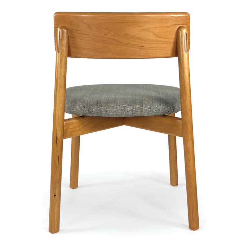 Baton Dining Upholstered Dining Chair, Hemp, Natural Cherry