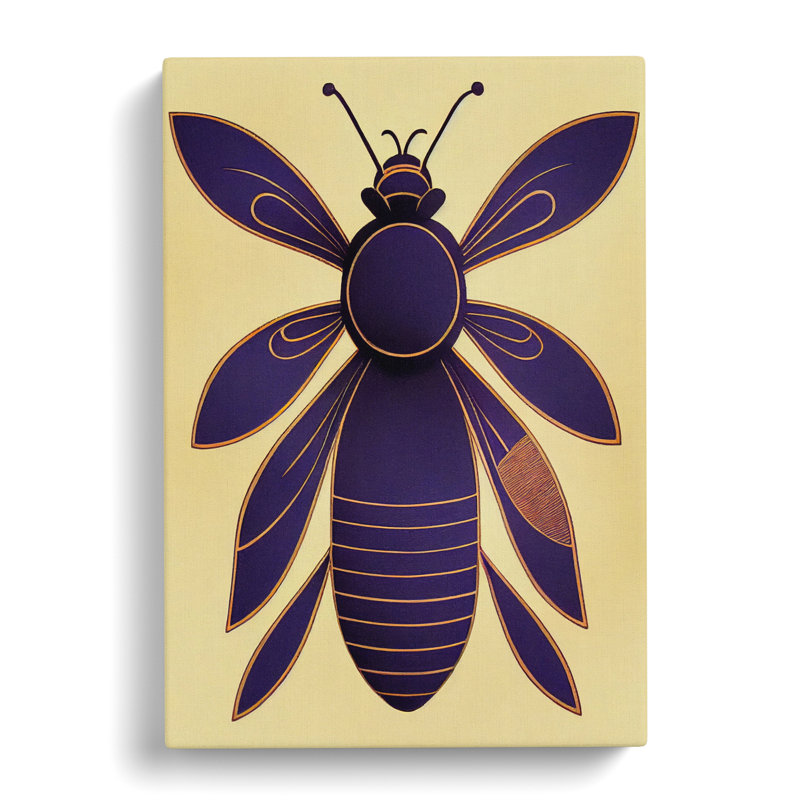 Bee Deco Style - Wrapped Canvas, 76cm H x 50cm W x 3cm D