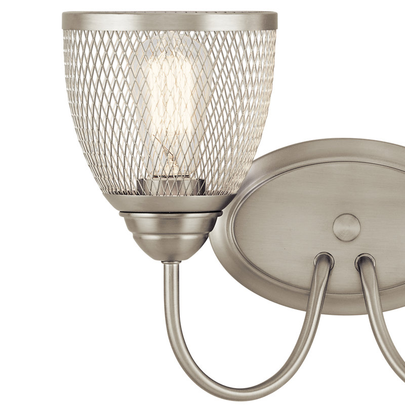 Éclairage pour salle de bain 2 lumières Credle, Nickel brossé