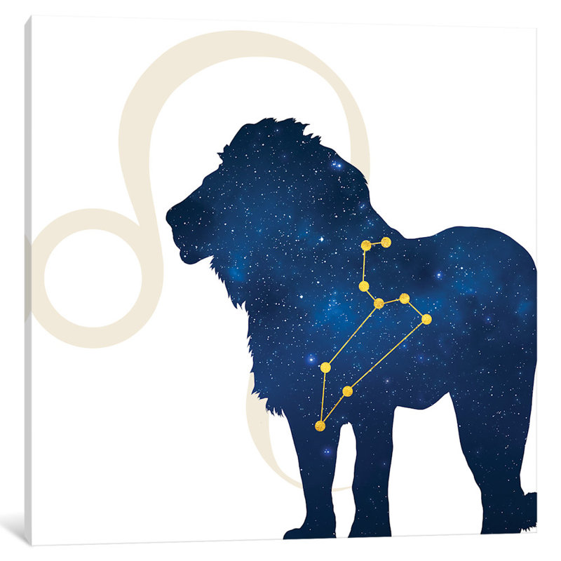 « stars of leo », impression sur toile tendue, H 12 po x l 12 po x P 1,5 po, Toile tendue, Pas de tapis