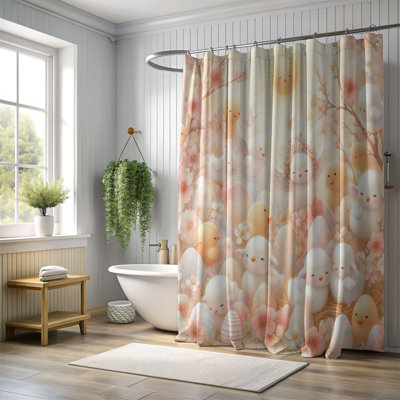 Rideau de douche standard 1 pièce Bunny Joy
