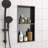 13x25 Inch Stainless Steel Shower Niche Double Shelf (Gunmetal Black)-1585953351-1585953345