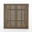Table pliante grise en bois de 25 po, robuste pour patio, avec design à lattes et repose-pieds gris bistro