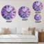 Horloge murale moderne mauve et fuchsia liquide II-1496639094