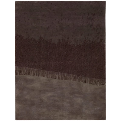 Wool Area Rug in Dark Brown