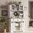 72" Farmhouse Bar Cabinet With 3 Drawer-64071007