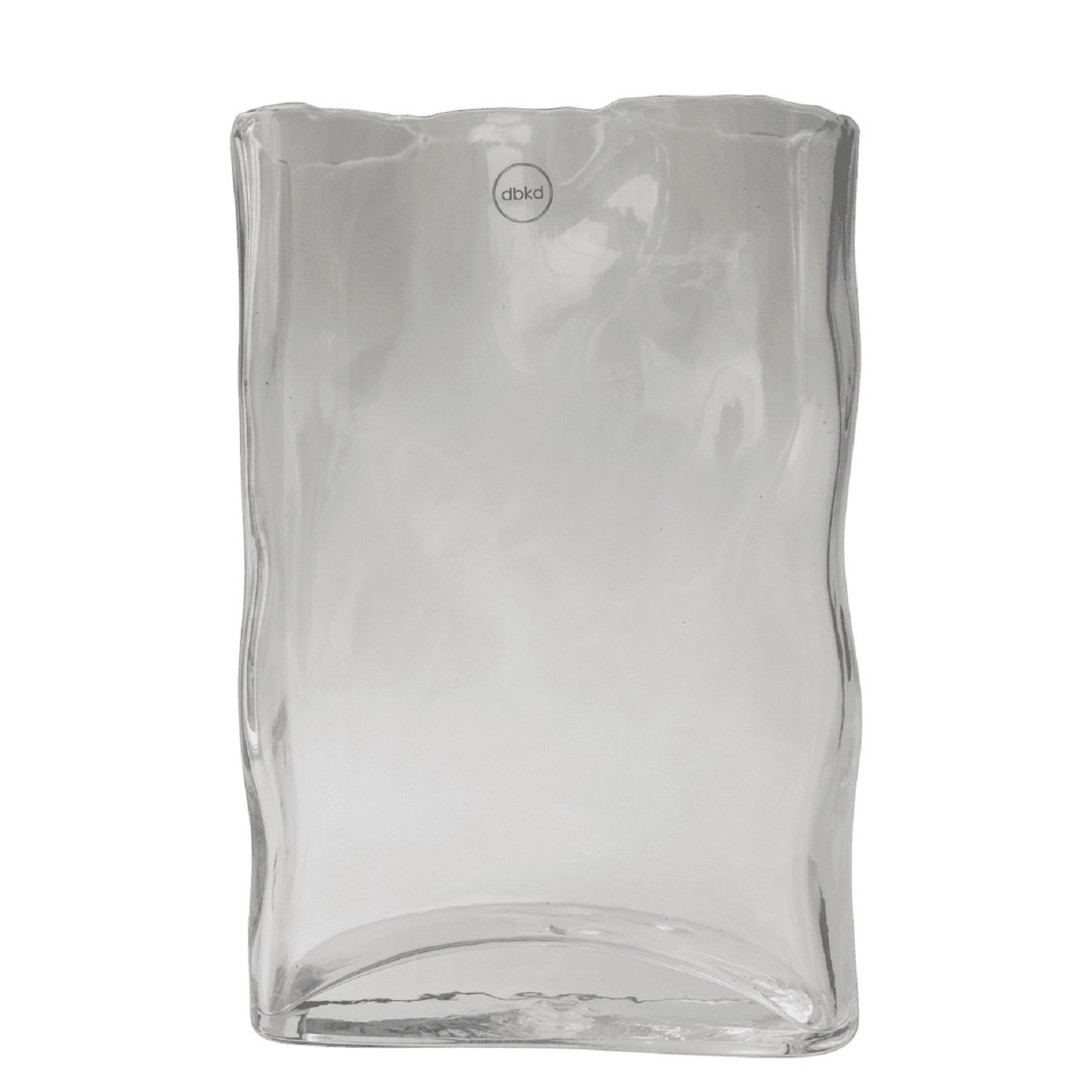 Filia Glass Table Vase, Clear, 11.1" H x 7.87" W x 4.33" D