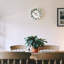 Horloge murale 12 po x 12 po avec couronne verte et feuilles, pour allée de jardin