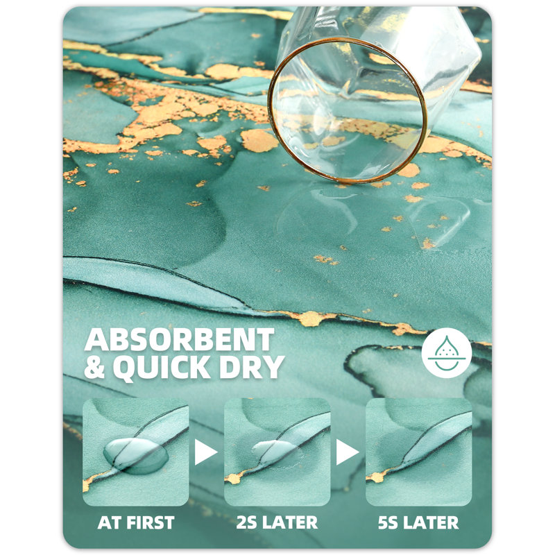 Zowie Non-Slip Bath Rug, 17" W x 32" L, Green
