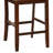 Contemporary Dining Room Counter Height 5Pc Dining Set Round Table W Leaf & 4X Side Chairs Dark Rosy Brown Finish Solid Wood