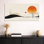 «Orange Black Orange Sun Over Quiet Dunes I», reproduction d'art sur toile